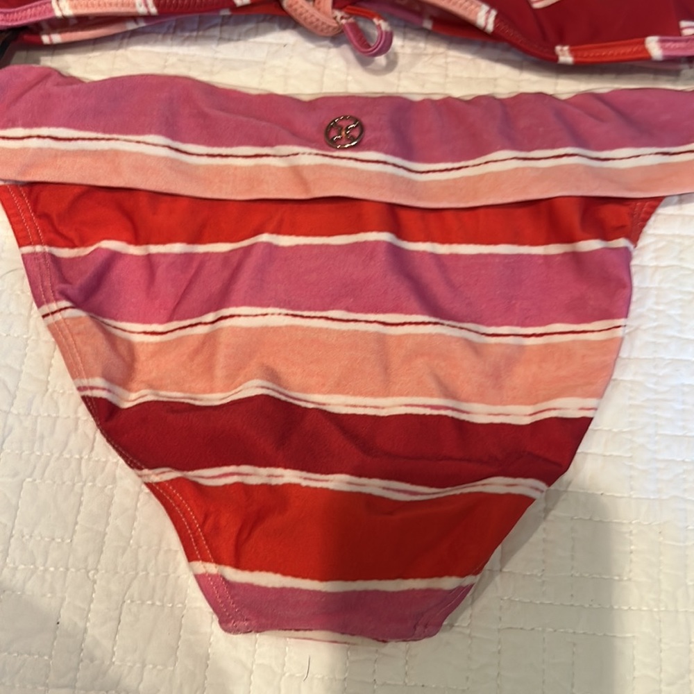 NWT VIX red and pink stripe bikini size small/D cup - Picture 6 of 11